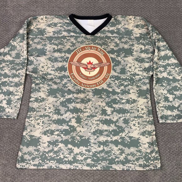 Vintage Joint Task Air Force Afghanistan Air Wing Hockey Jersey Men's XXL Camo - Picture 1 of 10